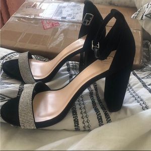 Black and bling heels